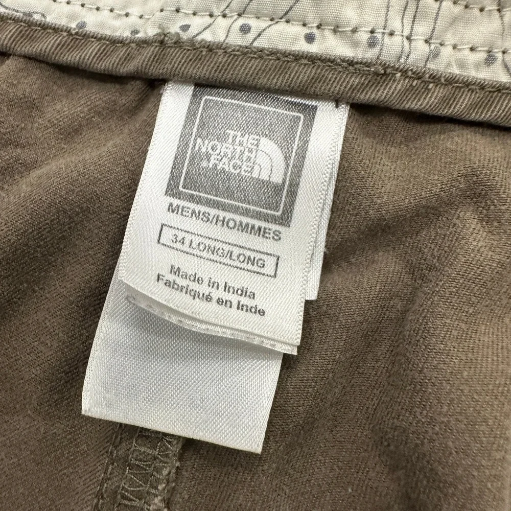 The North Face Mens Brown Cotton Twill Cargo Utility Shorts Size 34 Long